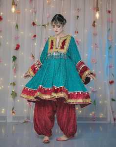 Nuevos Vestidos Afganos Kuchi Vintage Bordados a Mano para Mujer, Vestidos de Novia de Estilo Moderno en Varios Colores - Product Image 6