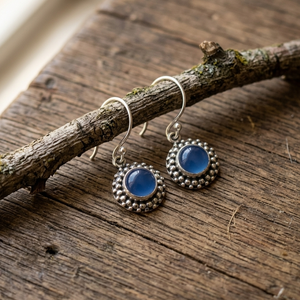 <b>Top</b> Quality Blue Chalcedony Vintage Drop <b>Earrings</b> 925 Sterling Silver Rose Gold Yellow Gold Plated Boho Jewelry Gift Women Her - Product Image 4