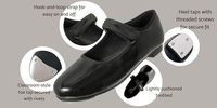 Chaussures de claquettes Baifa unisexes en cuir verni avec doublure en cuir véritable, nœud amovible, couleur et taille personnalisables, pour la danse sur scène, pour tout-petits et jeunes enfants