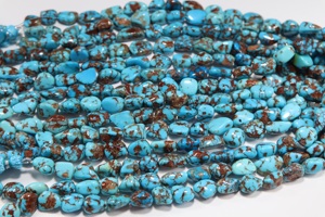 Cuentas de Turquesa Egipcia Lisa en Forma de Pepita de la marca Prince Mines, Cuentas de Piedras Preciosas Naturales para Joyería - Product Image 3