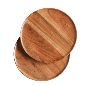 Plateau de service en bois de noyer, fait main, poli, design Wabi Sabi, plat plat, vaisselle et assiettes, en solde chez UO INDIA - Product Image 6
