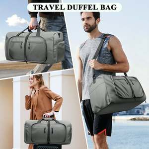 Bolsa de Lona Impermeable de Gran Capacidad, de Poliéster, con Cierre de Cremallera y Correa para el Hombro, para Viajes y Deportes - Product Image 3