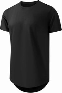 เสื้อยืดคอกลมแขนสั้นสำหรับผู้ชายผ้าฝ้าย100% ลำลองแบบถักระบายอากาศสีพื้น - Product Image 5