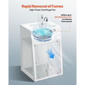 Camera Bianca Portatile ISO Classe 5 con Cappa a Flusso Laminare, Area di Lavoro 20.08 x 20.47 x 23.62 Pollici, Conforme agli Standard per Glove Box da Laboratorio - Product Image 2