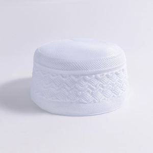 Men's Religious <b>Flat</b> Top <b>Hat</b> Muslim Ethnic Hui <b>Hat</b> for Worship Breathable White Black Pure Color Custom Ethnic <b>Hats</b> Caps - Product Image 2