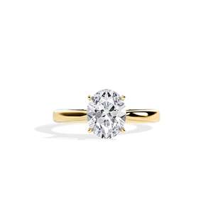 Oval Cut Diamond Engagement Ring for Women in 14k gold plated Prong Setting floral Style Fine Jewelry - Product Image 1