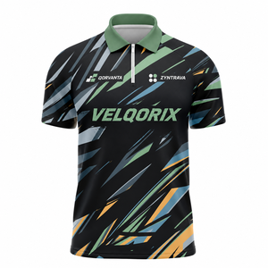 Polo à col zippé personnalisé pour équipe de drag racing, unisexe, séchage rapide, uniforme de sport automobile de descente, grande taille, OEM - Product Image 5