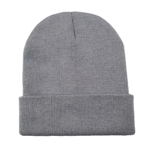 Gorro de Punto Acrílico Económico para Mujer, Gorros de Invierno para Mujer y Hombre, Gorro Unisex Suave y Cálido con Borde Plegado - Product Image 1