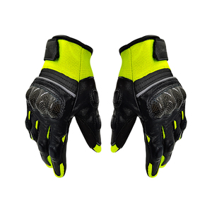 Gants de moto haute performance en cuir véritable 100 %, design haut de gamme, respirants et à séchage rapide - Product Image 1