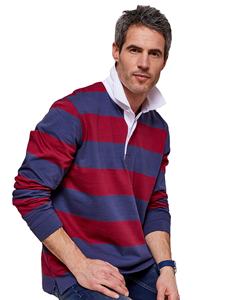Camisas de Manga Larga con Diseño de Polo, Logotipo Bordado Personalizado, Jersey de Rugby a Rayas para Hombre, Camisa de Rugby de Manga Larga para Hombre - Product Image 3