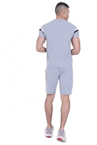 Ensembles d'été décontractés et tendance pour hommes, coupe ample confortable, en tissu molletonné de coton respirant et élégant, séchage rapide, 220g, ourlet brut - Product Image 2