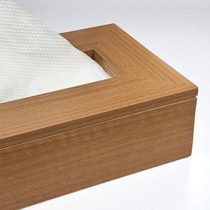 Modern Wood Grain Facial Tissue Holder with Easy Refill Cover-Table Organizer Decor for Home and Office - Product Image 4