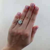 Bague de fiançailles solitaire ovale en diamant de laboratoire de 4 carats, sertie clos, en or massif 14K 18K, pour femme, certifiée IGI, clarté VS