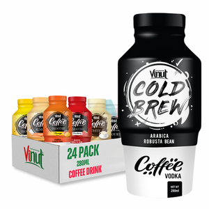Bebida de Café Lista para Beber, Sabor Tostado, Lata de Aluminio de 330 ml, VINUT Puro y Natural, Distribuidores Mayoristas, Importadores, 24 Latas - Product Image 1