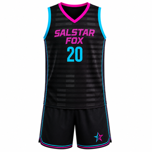 Maillot de basket personnalisé pour homme – Haut en mesh tendance, séchage rapide, polyester, sublimation, col en V, très demandé, best-seller - Product Image 3
