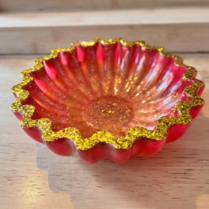 Bol en résine fait main, couleur personnalisée, support en époxy, plat décoratif moderne pour la maison, idée cadeau parfaite - Product Image 5
