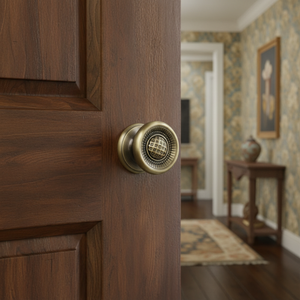 ลูกบิดประตูทองเหลืองแท้คุณภาพพรีเมียม แบบโบราณ |   มือจับประตูหลักแบบคลาสสิกวินเทจสำหรับทางเข้าบ้านและอุปกรณ์ฮาร์ดแวร์บ้าน - Product Image 2