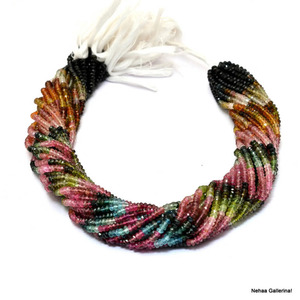 Turmalina AAA de 2mm-3mm, cuentas redondas microfacetadas, turmalina natural multicolor, piedra semipreciosa, cuentas sueltas para la elaboración de joyería. - Product Image 2