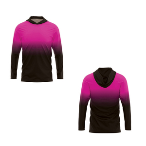 Maillot de football pour homme à manches longues, dégradé violet et noir, sublimé, en polyester respirant, coupe classique, toutes saisons - Product Image 6