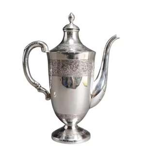 Grande théière arabe en acier inoxydable, élégante, style vintage, cafetière Dallah, poignée résistante à la chaleur, vaisselle de cuisine de luxe - Product Image 1