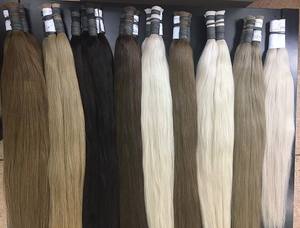 Prix de gros Extensions de cheveux en vrac Cheveux du donneur Double noyade 100 grammes Couleurs foncées 14 pouces - Product Image 5