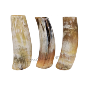 Maceta de cuerno de búfalo de estilo vikingo pulido, jarrón Medieval de cuerno de buey orgánico hecho a mano para decoración de jardín y hogar - Product Image 2