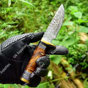 Cuchillo EDC de Hoja Fija de Acero de Damasco Hecho a Mano con Soporte OEM/ODM Personalizado, Venta al por Mayor para Caza, Camping, Pesca, Supervivencia Táctica - Product Image 3