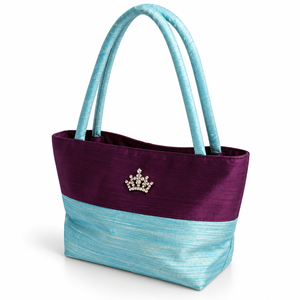 Sac à main en soie thaïlandaise personnalisé avec embellissement en cristal – Vente en gros - Product Image 1