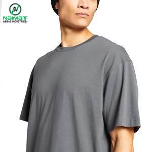 เสื้อยืดสีเทาเข้มทรงโอเวอร์ไซส์ แขนเสื้อแบบดรอปโชว์เดอร์ สไตล์ลำลอง ผ้าหนา สำหรับผู้ชาย ผลิตในสหรัฐอเมริกาและยุโรป สวมใส่สบาย - Product Image 2