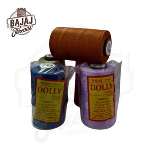 Fil à coudre Bajaj Dolly Gold 1000 mètres, fil en polyester durable pour la couture et la broderie - Product Image 3