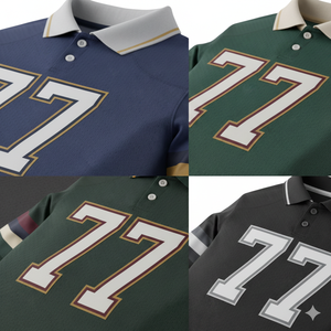 Pro-Fit Blank Football Jersey - Durable Birdseye Mesh Construction - Collared Light Blue Team Colorway - Product Image 3