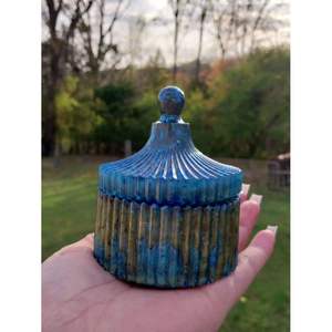 Boîte de rangement décorative traditionnelle artisanale en provenance d'Inde - Product Image 4