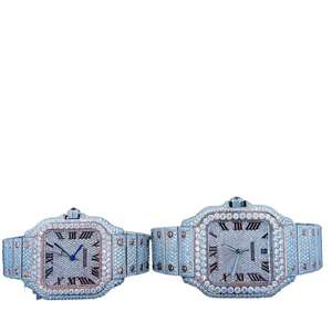 Reloj de Lujo con Diamantes Moissanite Estilo Hip Hop para Hombre, Alta Demanda, VVS, con Correa de Acero Inoxidable, Disponible para Venta de Exportación - Product Image 1