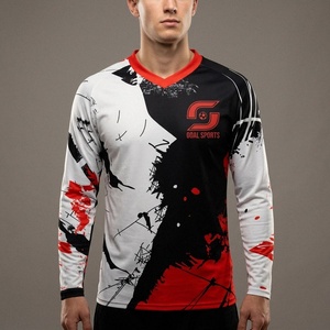 Jersey de Ciclismo Personalizado de Manga Larga para Hombre, Venta al Por Mayor, Fabricante de Ropa de Ciclismo MTB, Impresión por Sublimación, Camisetas Transpirables para Ciclismo de Carretera - Product Image 1