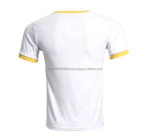 T-shirts en coton pour hommes, impression à la demande en gros, t-shirts graphiques estivaux sympas, manches courtes, t-shirts personnalisés à col contrastant - Product Image 4