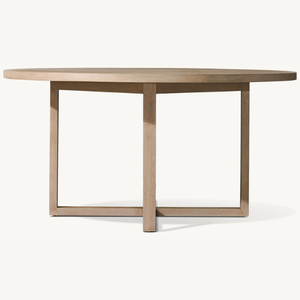 <b>Round</b> <b>dining</b> <b>table</b> furniture made of strong teak <b>wood</b> for outdoor restaurant or cafe use that is weather resistant - Product Image 4