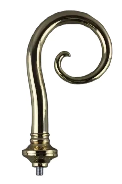 Modern Church Crozier for Home Church Product Bishop Crosier forniture per la chiesa Modern Gold Plated metal ciborium Gifts & Crafts