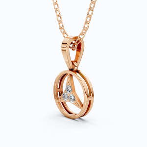 สร้อยคอจี้เพชรทรงกลมเรียบหรู 3 เม็ด ทองคำ 14K ชุบโรเดียม ได้รับการรับรองจาก IGI เพชรเพาะเลี้ยงในห้องปฏิบัติการ เหมาะสำหรับเป็นของขวัญสำหรับงานเลี้ยง - Product Image 1