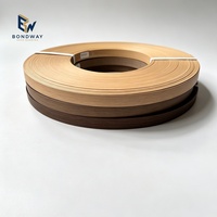 Bande de chant PVC brillante effet bois, autocollante en rouleau, largeur personnalisable 22 mm, épaisseur 0,4-3 mm, pour bordure de meubles en contreplaqué et MDF, pour dessus de bureau