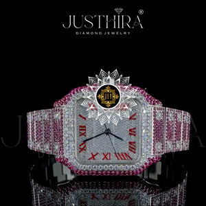 Mossinate Stainless St Pink and Silver <b>Diamond</b> <b>Watch</b> Trendy and Durable Timepiece with Sparkling <b>Diamonds</b> for Men and Women - Product Image 5