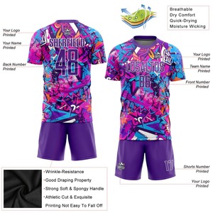Maillots de football respirants à manches courtes tendance 2026 – Kits de football personnalisés pour équipes d'entraînement - Product Image 2