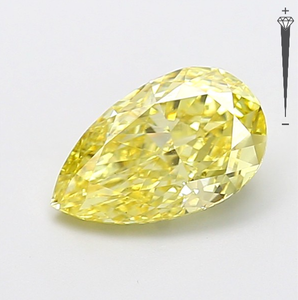 Diamante Cultivado en Laboratorio con Certificación IGI, Corte Pera Modificado de 2.53 CT, Color Amarillo Intenso Fantasía, Claridad VS2, CVD LG 795645754 para Joyería - Product Image 1