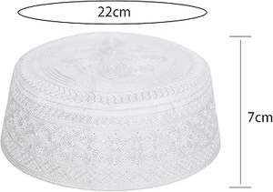 Gorros Musulmanes Topi Kufi, Gorro de Oración para Ramadán en Arabia Saudita, Impermeable, Transpirable, para Viajes, con Logotipo Personalizado, Color Blanco - Product Image 5