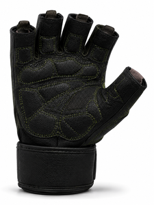 Custom Logo Unisex Leather Fitness Gloves <b>Half</b> Finger Weight Lifting Body Building Non <b>Slip</b> Breathable Gym Training 0.5kg Fasten - Product Image 3