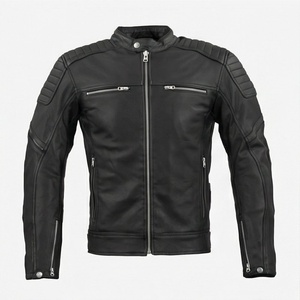 Veste de moto en cuir véritable pour homme de qualité supérieure, nouvelle arrivée, vestes de moto d'hiver, protections amovibles, personnalisables - Product Image 1