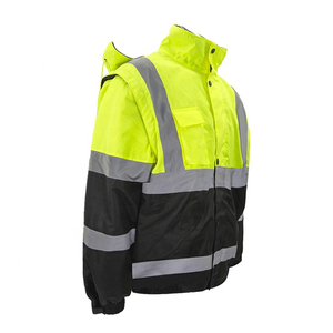 Winter <b>Waterproof</b> Worker Security Clothing Coat Mechanical Men <b>Hi</b> <b>Vis</b> Custom Construction Workwear Reflective Safety Work - Product Image 5