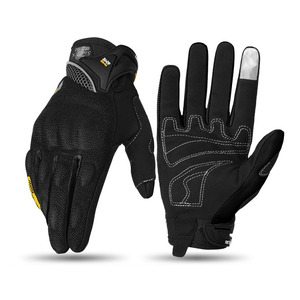 Sparco Full Finger Racing Gloves Black PU Non Slip Breathable <b>Hook</b> And Loop Closure <b>Outdoor</b> Motocross Unisex - Product Image 1