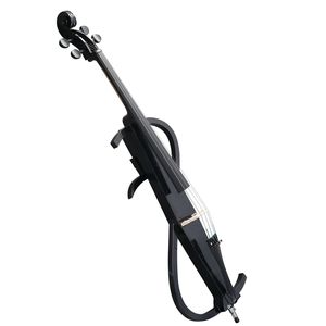 Violoncello Elettrico Professionale 4/4 Full-Size Tipo S con Custodia, Arco, Resina, Cuffie, Cavo di Collegamento e Accessori in Ebano - Product Image 3
