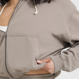 Sudadera con capucha extragrande para mujer, con cremallera completa, manga larga, capucha con cordón, estilo casual, urbano y deportivo - Product Image 4