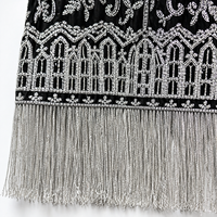 Manteau d'automne en georgette de luxe saumon pêche avec broderie à la main lourde |   Shawl de soirée de créateur, richement orné de Zardosi, respectueux de l'environnement